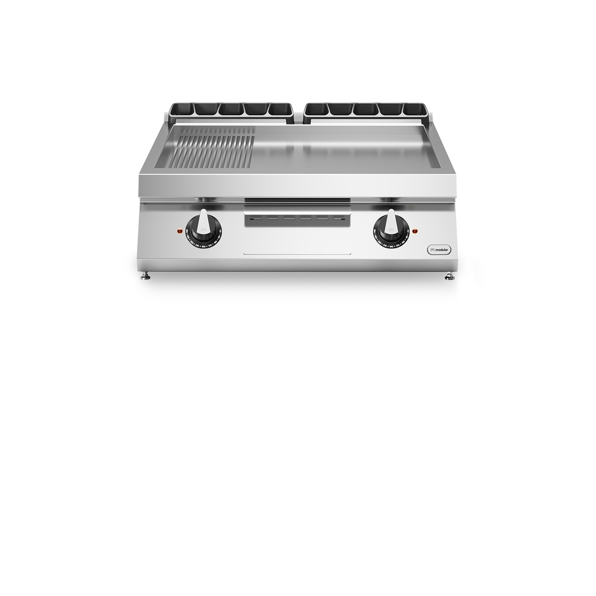 Elektro-Bratplatte ROC 70/80 Chromplatte 2/3 glatt 1/3 gerillt 10,8 kW Platte