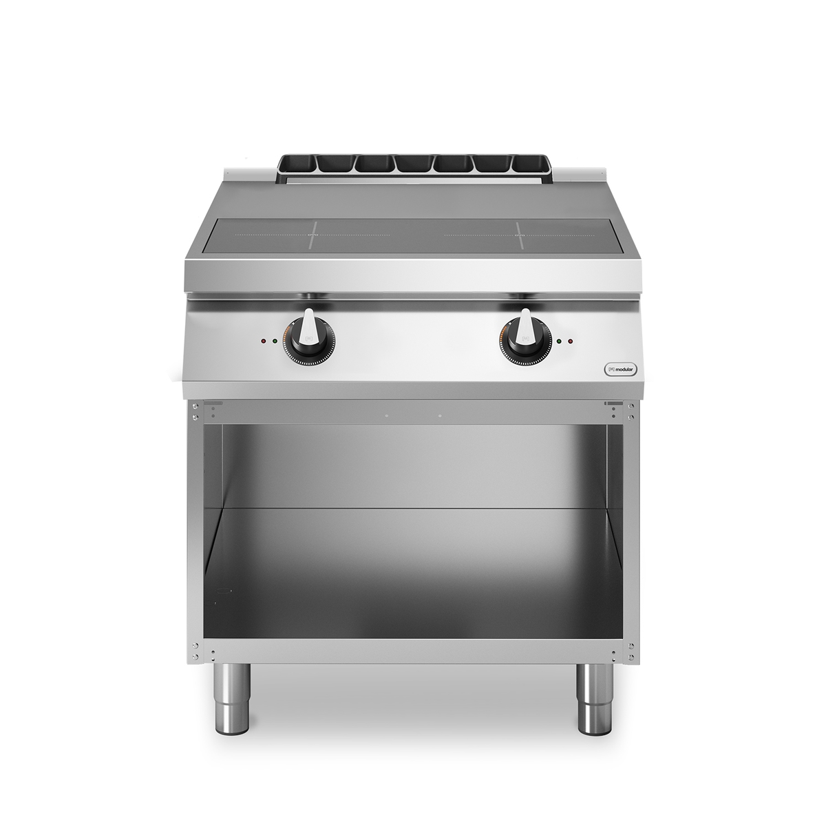 ROC 90/80 Induktionskochfeld 2 horizontales Garbereiche,
 offener Unterschrank