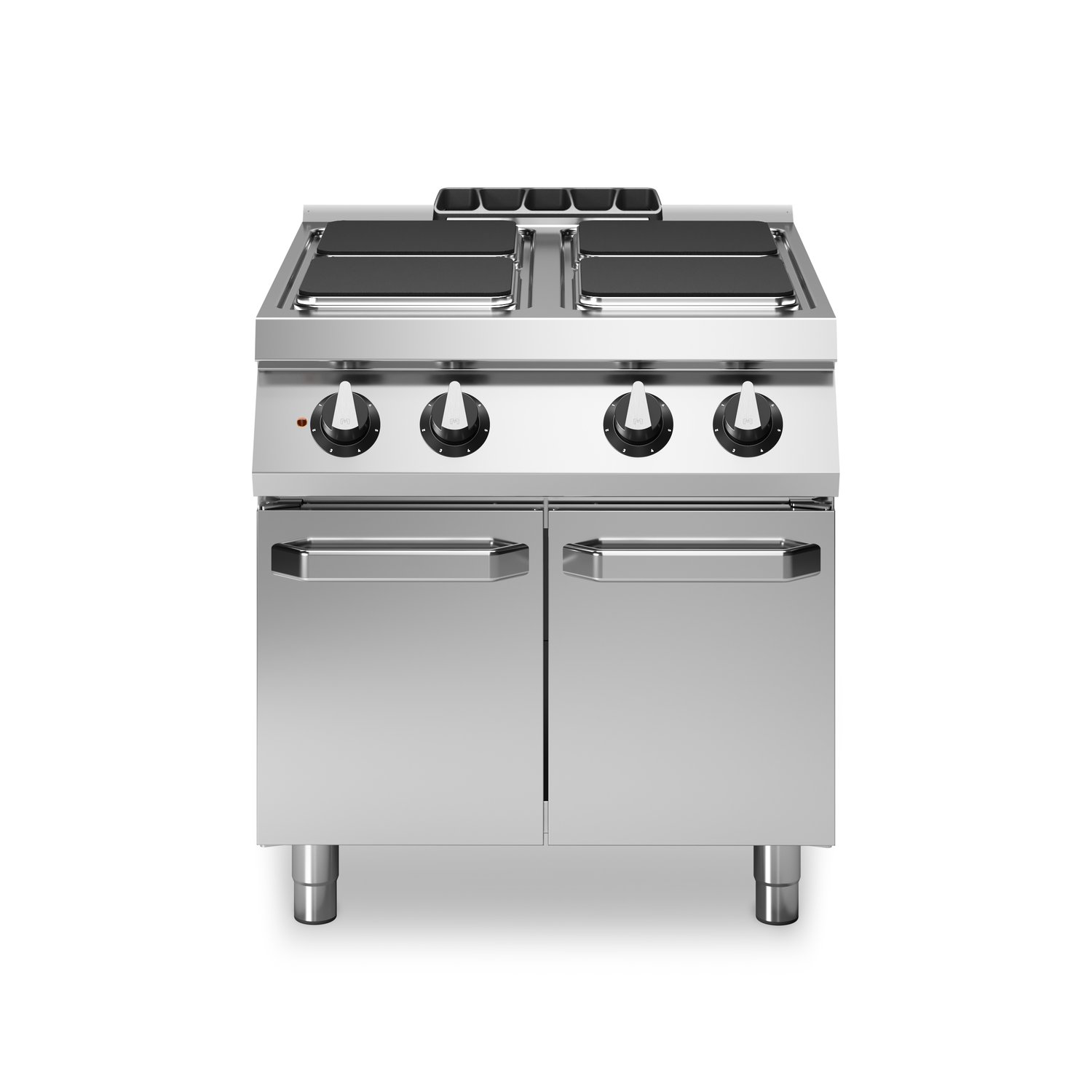 ROC 90/80 Elektroherd 4 quadratische Platten 16 kW Fach mit Türen