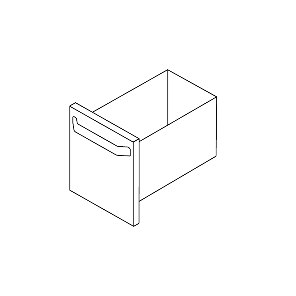 1 Schublade H 46 cm für Unterschrank 40 cm