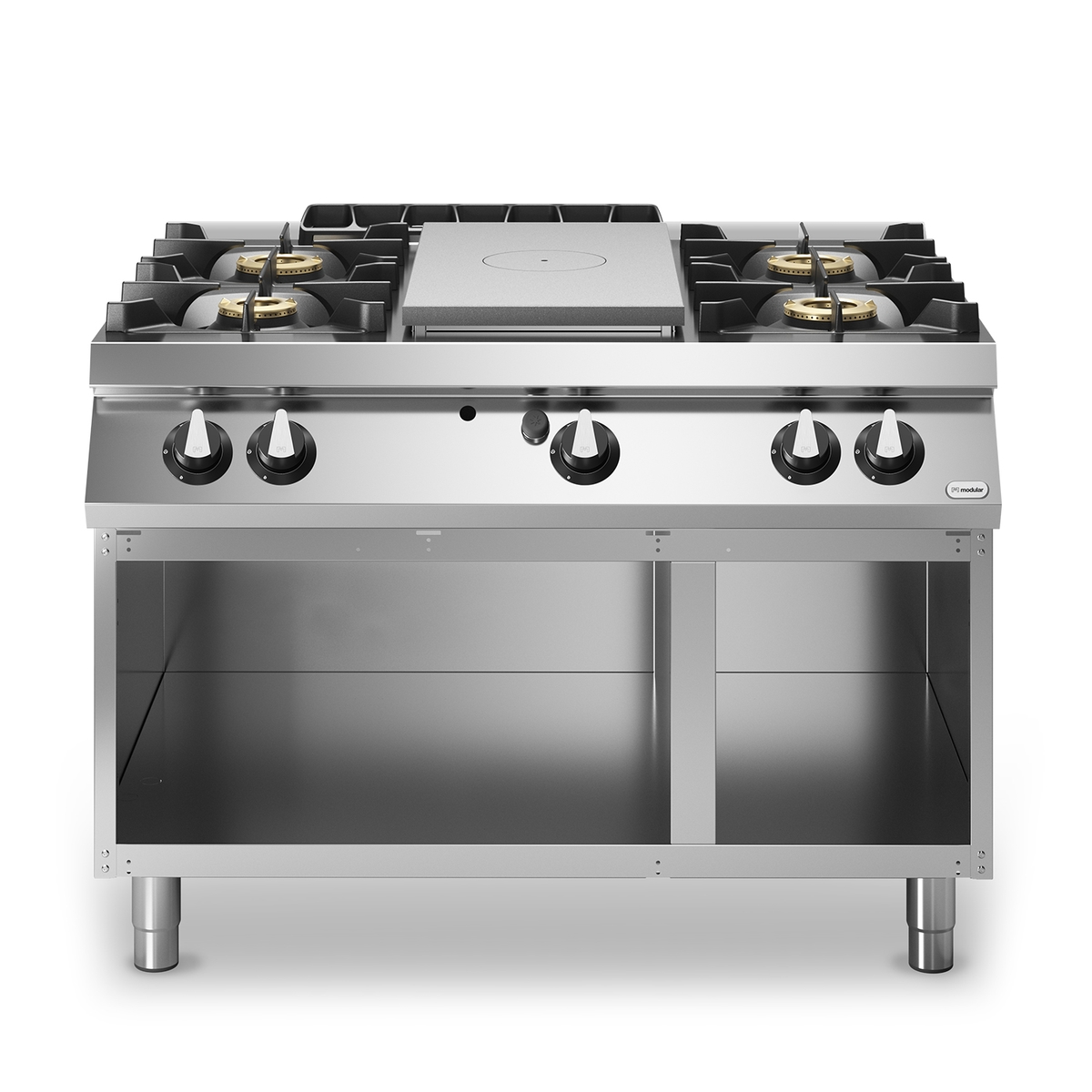 Allgas-Kochmulde ROC 90/120 4-Brenner 43 kW offenes Fach