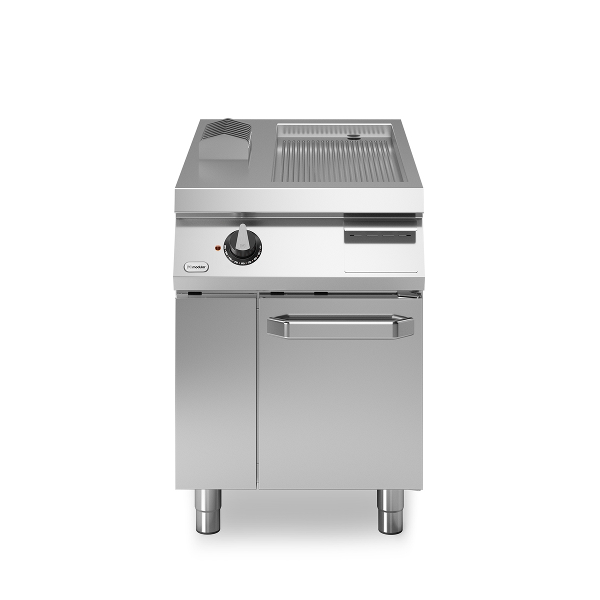 Frittierplatte ele ROC 110/60 geripptes Chromblech 7,5 kW Fach mit Türen
