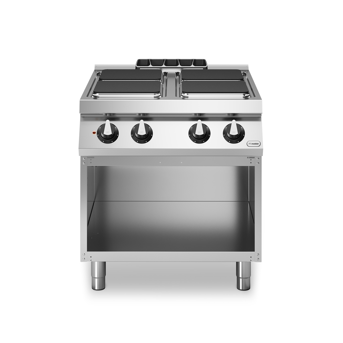 ROC 70/80 Elektroherd 4 quadratische Platten 10,4 kW offenes Fach