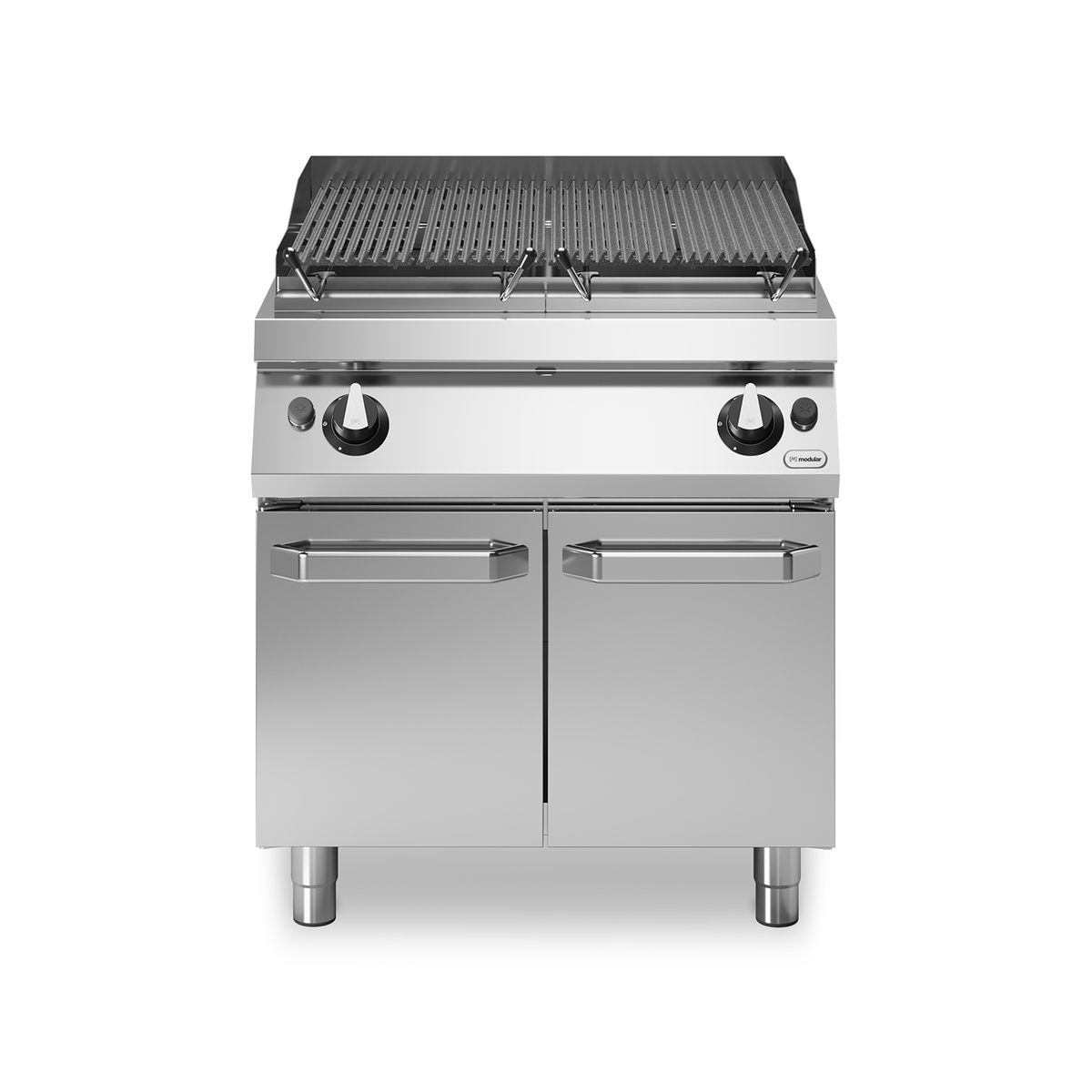 Lavastone Grill Gas ROC 90/80 2 Zonen Gusseisen 19 kW Fach mit Türen