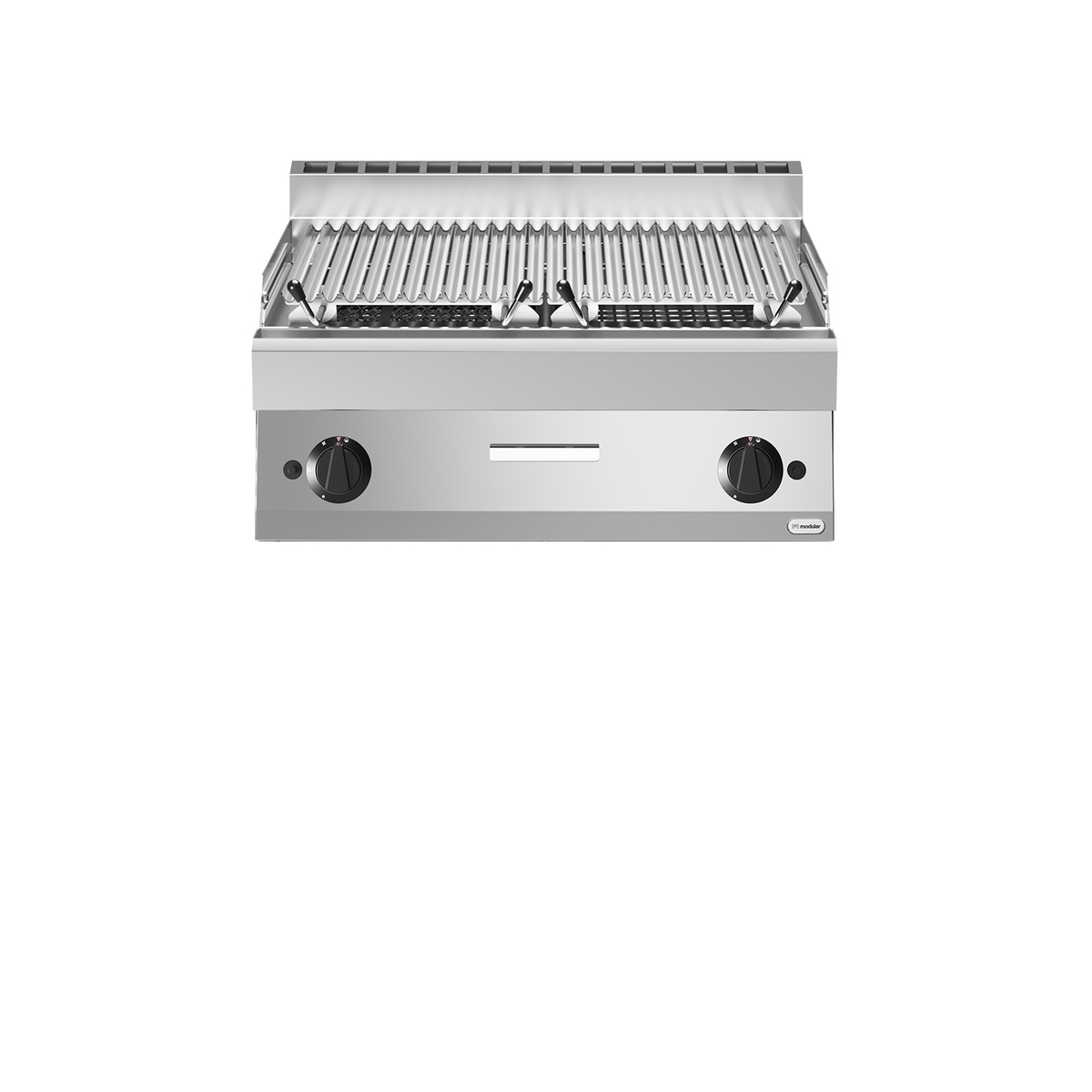 Lavastone Grill Gas FUN 70/80 2 Zonen Edelstahl 15 kW oben