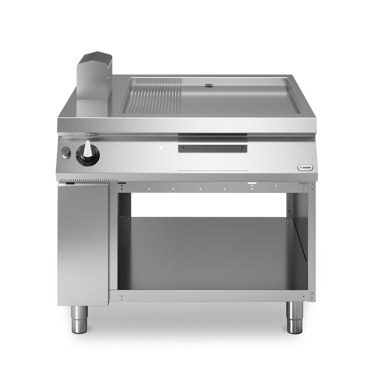 Fry top gas ROC 110/100 Platte 2/3 glatt 1/3 gerillt 14 kW offenes Fach