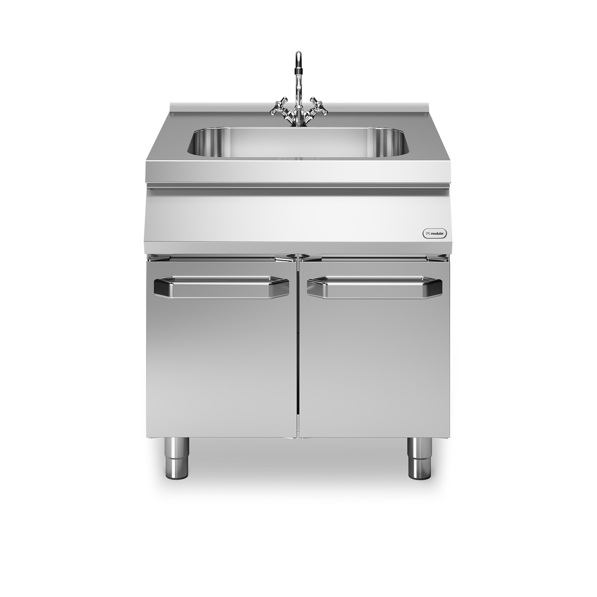 Neutrales Element mit ROC 70/80 Spülenfach mit Türen