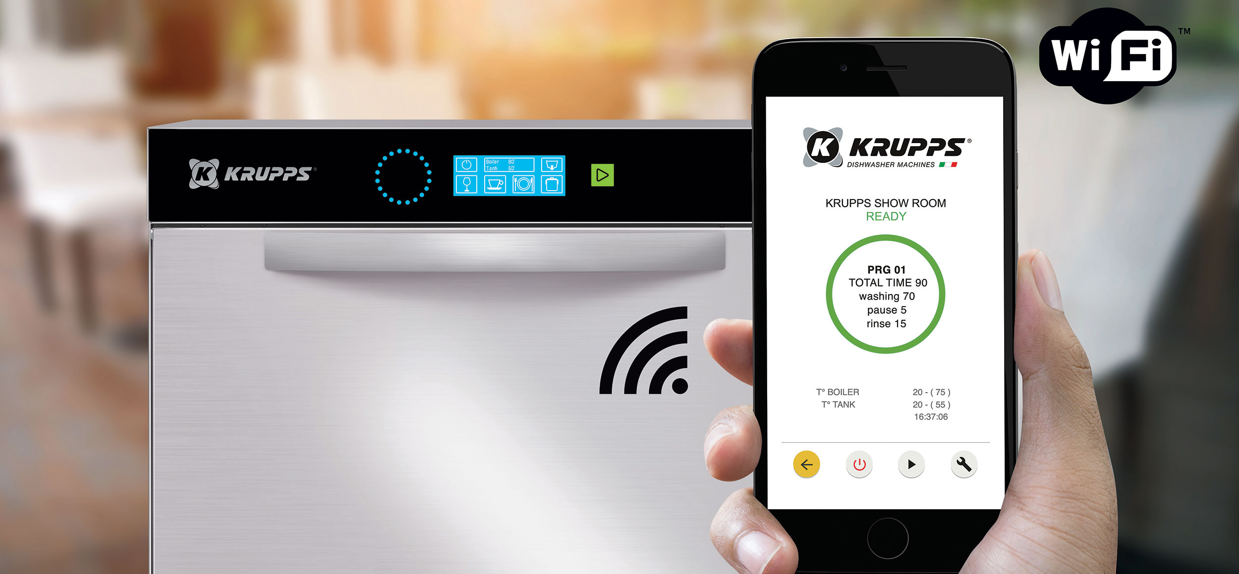 Krupps UNIKO & iKLOUD Steuerung – professionelle Spültechnik