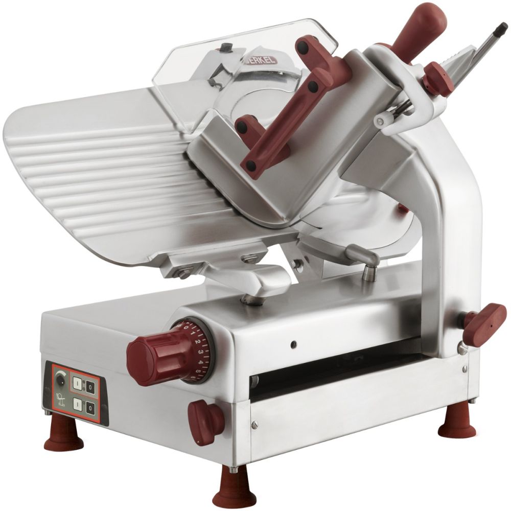 Berkel Domina SLC350 AUTO automatischer Schwerkraftschneider mit 350-mm-Klinge – Frontansicht