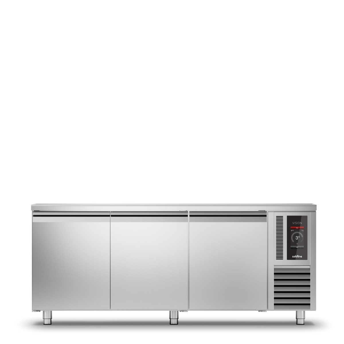 picture_Kühltische Aufbewahrung Vision 3 Türen Steckerfertig, -5°+15°C Mit Arbeitsplatte, h 710 mm