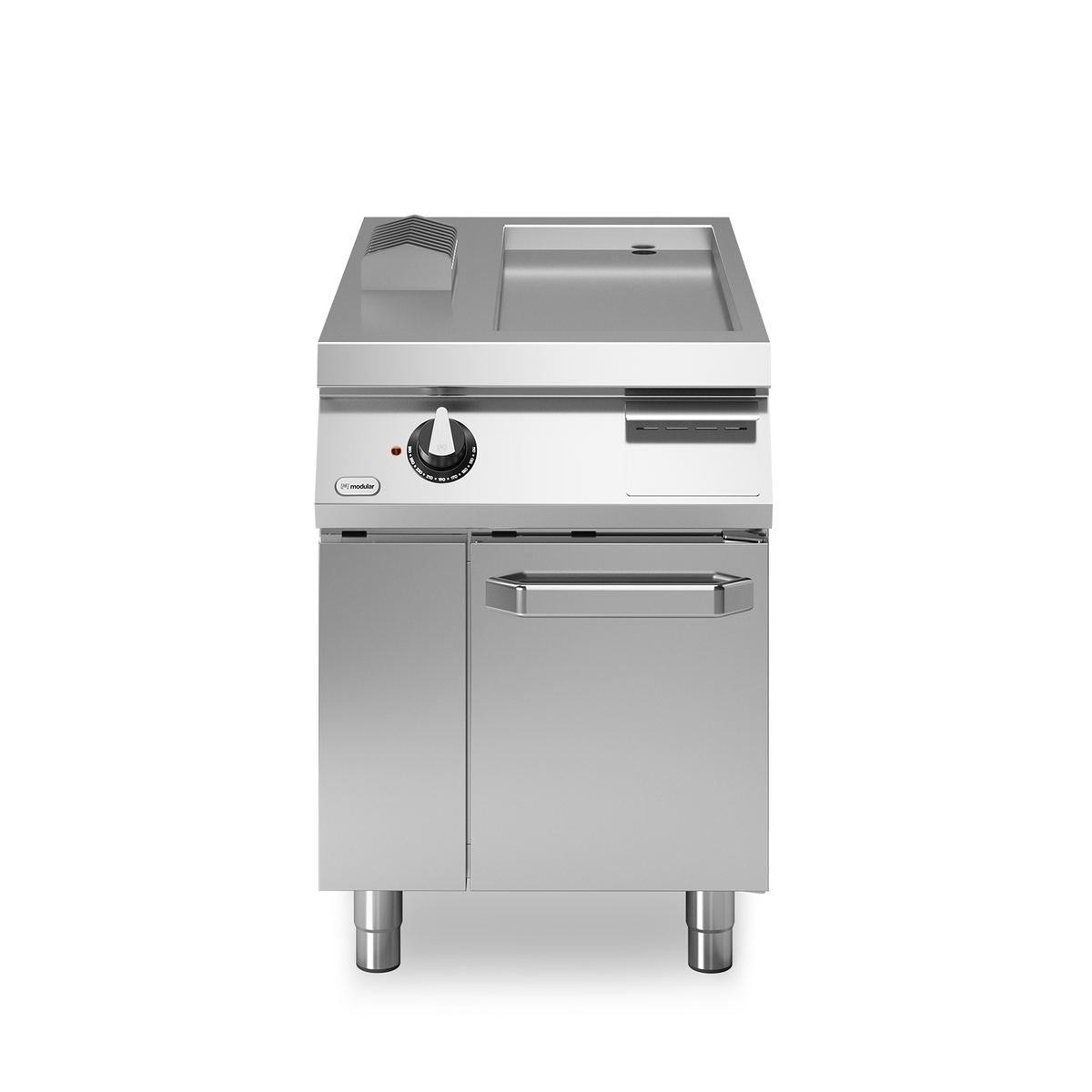 Frittierplatte ele ROC 110/60 glatt verchromt 7,5 kW Fach mit Türen