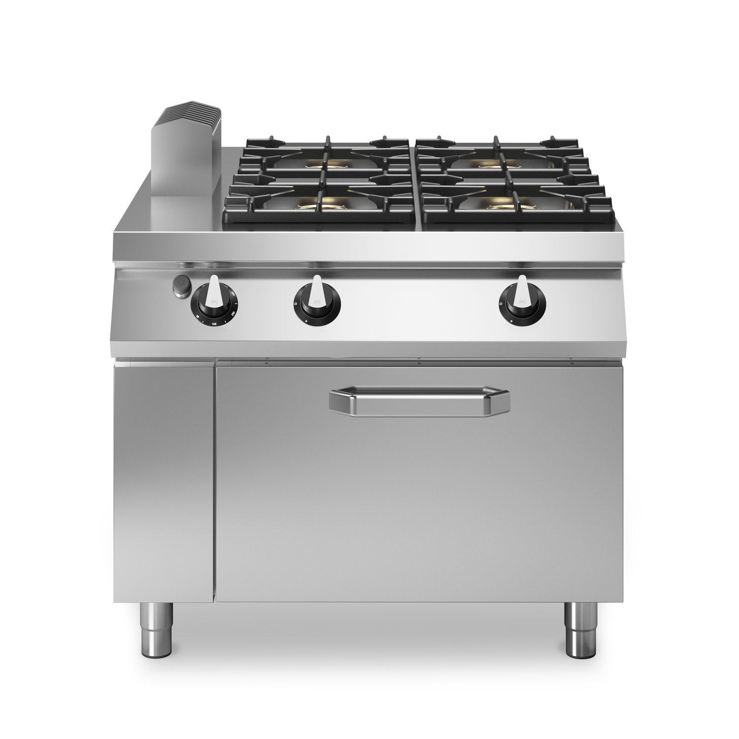 ROC 110/100 4-Flammen-Gasherd mit emaillierter Flamme 36 kW mit 10 kW Gasbackofen