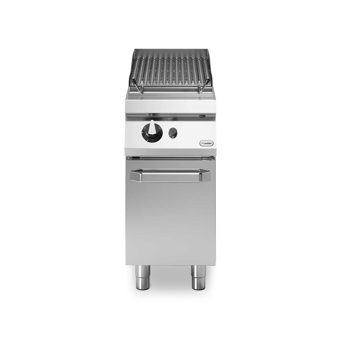 Lavastone Grill Gas ROC 70/40 1 Zone aus rostfreiem Stahl 7,5 kW Fach mit Tür